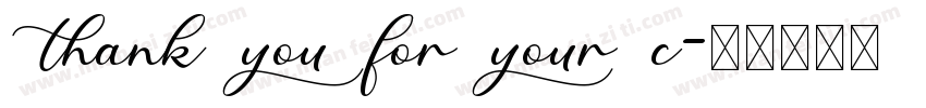 Thank you for your c字体转换